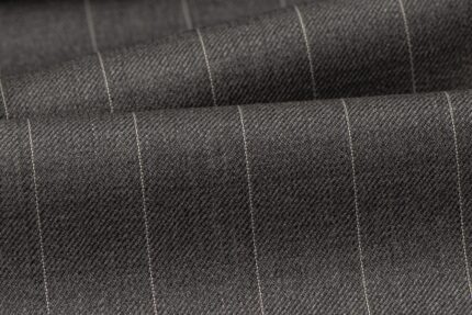 • Colour – Grey W/ White Pin • Weight –  270gms / 9oz  • Width –  150cm • Bunch – VV Legends • Composition – 100% Super 130s Merino Virgin Wool 100% AUTHENTIC ENGLISH SUIT FABRIC